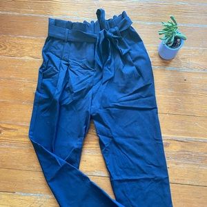LOFT Petite Tie Waist Slim Pants, Navy Melange (SP & XSP available), NWT